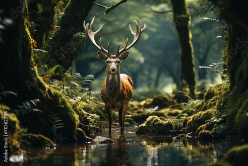 deer in tropical forest © akimtan