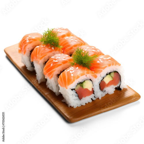 sushi with salmon sushi with salmon isolate on transparency background png 