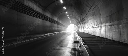 Moving quickly through tunnel, concentrated on the ground. Bright light ahead.