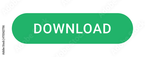 green download button with download icon isolatted on white background. download button png