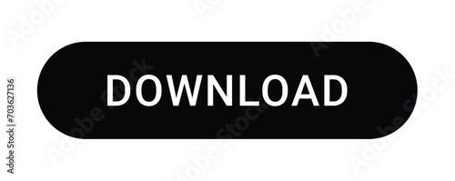 Black download button with download icon isolated on a white background. black download button PNG photo