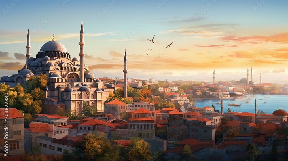 Fototapeta premium Haghia sophia in istanbul turkey