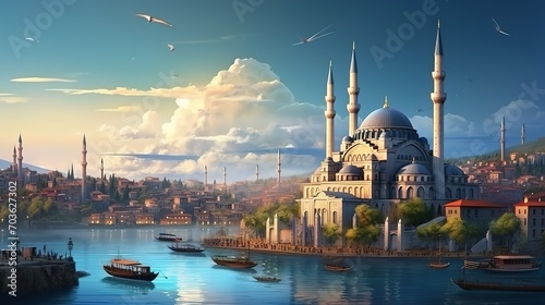 Istanbul the capital of Turkey, eastern tourist city photo
