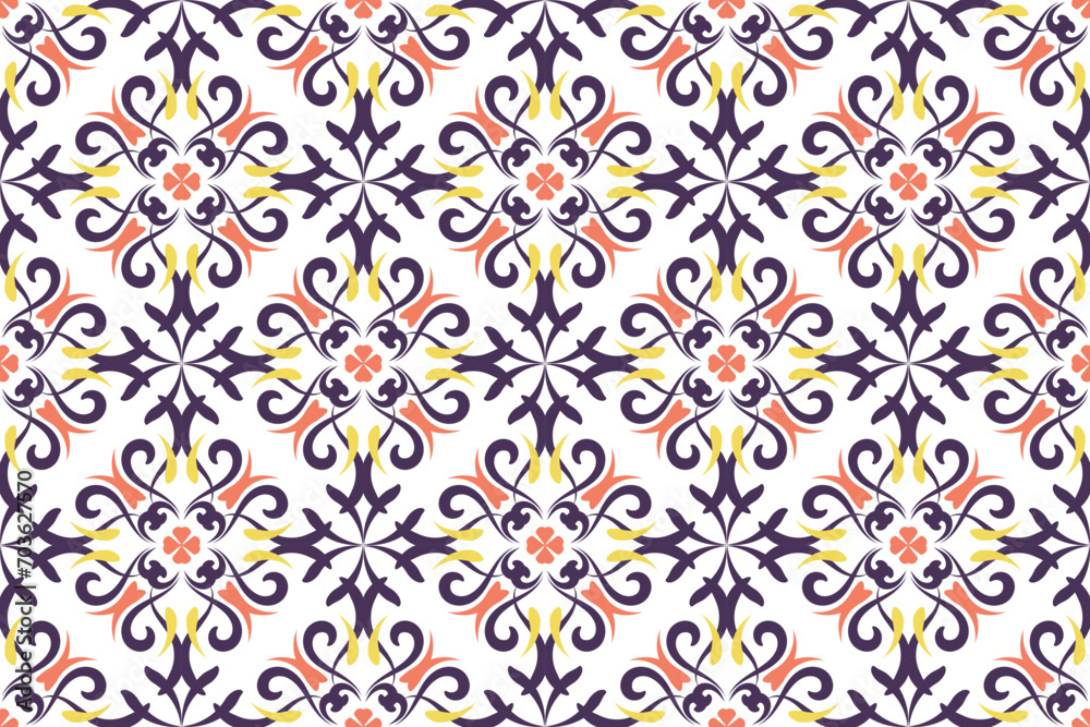 Seamless Azulejo tile. Portuguese and Spain decor. Ceramic tile with Victorian motives. Seamless Floral pattern. Vector hand drawn illustration, typical portuguese and spanish tile Seamless Azulejo tile. Portuguese and Spain decor. Ceramic tile with Victorian motives. Seamless Floral pattern. Vector hand drawn illustration, typical portuguese and spanish tile