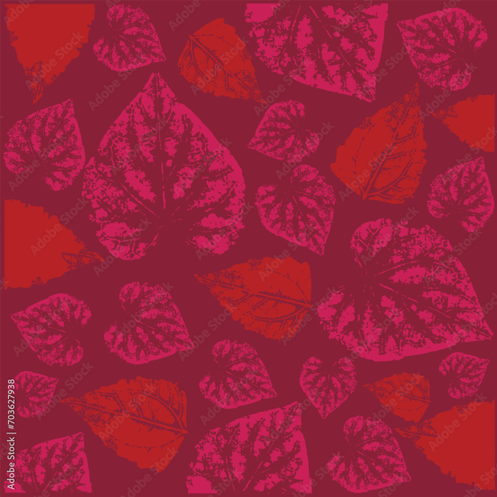 Leaf pattern background illustration, colorful  leaf pattern