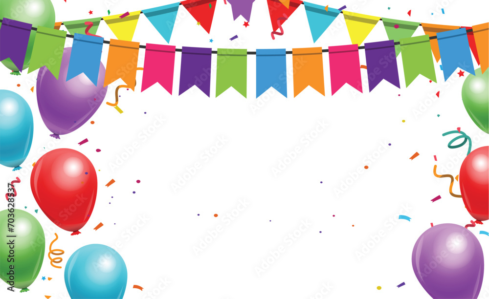 custom made wallpaper toronto digitalHappy birthday vector transparent background. colorful happy birthday border frame with confetti