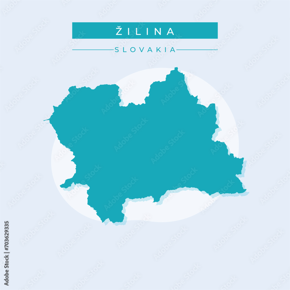 Vector illustration vector of Zilina map Slovakia