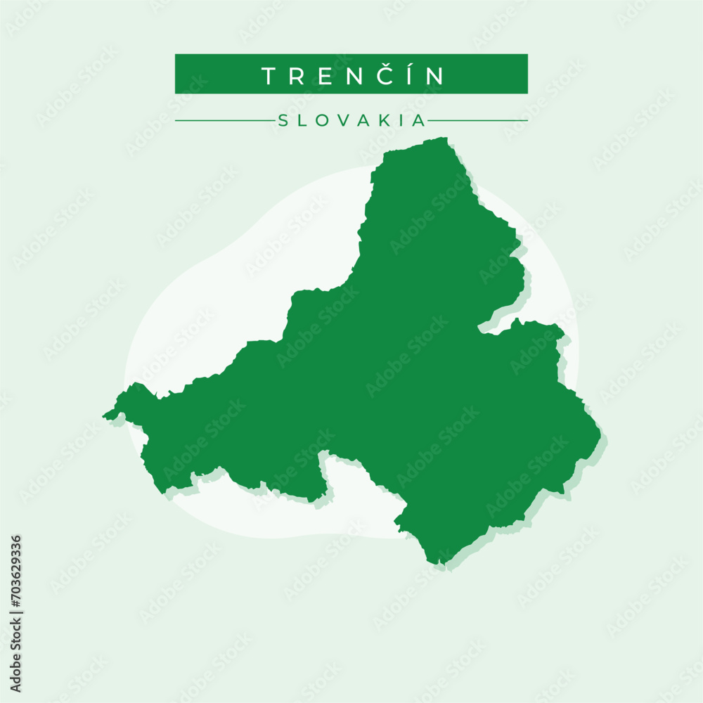 Vector illustration vector of Trencin map Slovakia