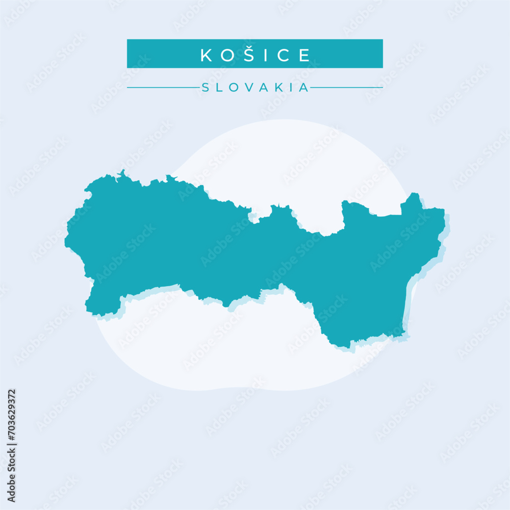 Vector illustration vector of Koice map Slovakia