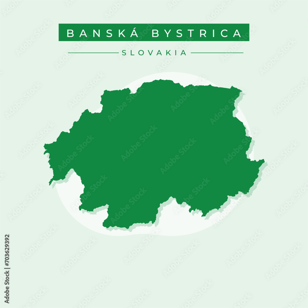 Vector illustration vector of Banska Bystrica map Slovakia