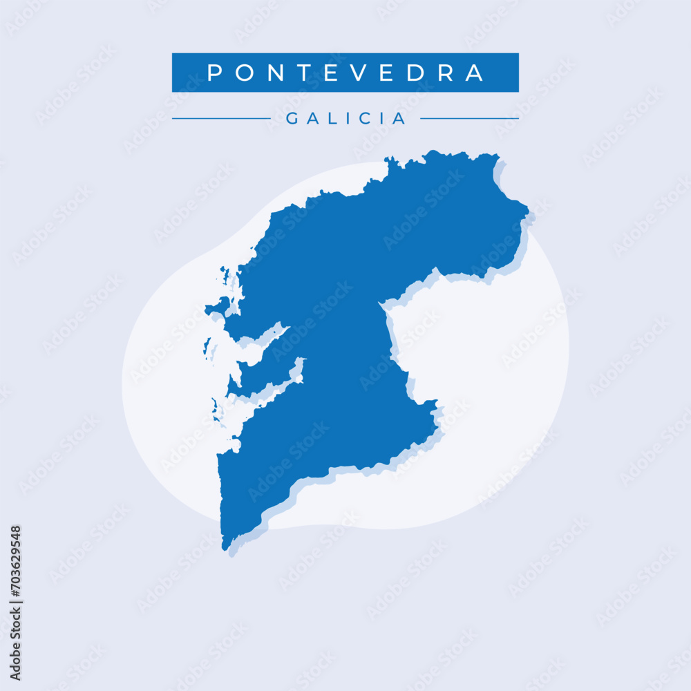Vector illustration vector of Pontevedra map Spain Vector illustration vector of Pontevedra map Spain