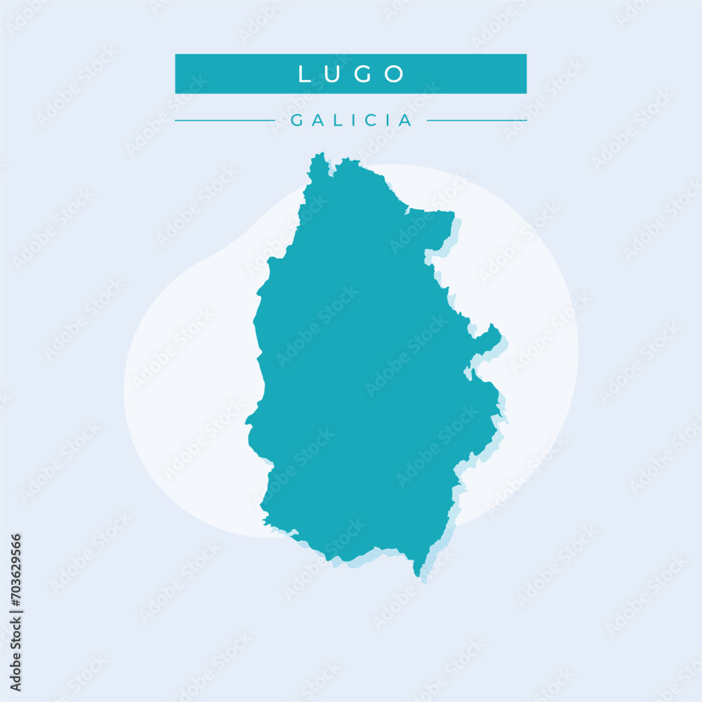 Vector illustration vector of Lugo map Spain