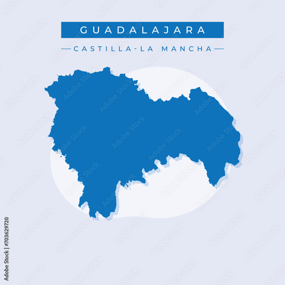 Vector illustration vector of Guadalajara  map Spain