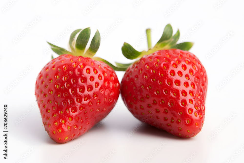 Sweet strawberry on white background. Neural network AI generated art Sweet strawberry on white background. Neural network AI generated art