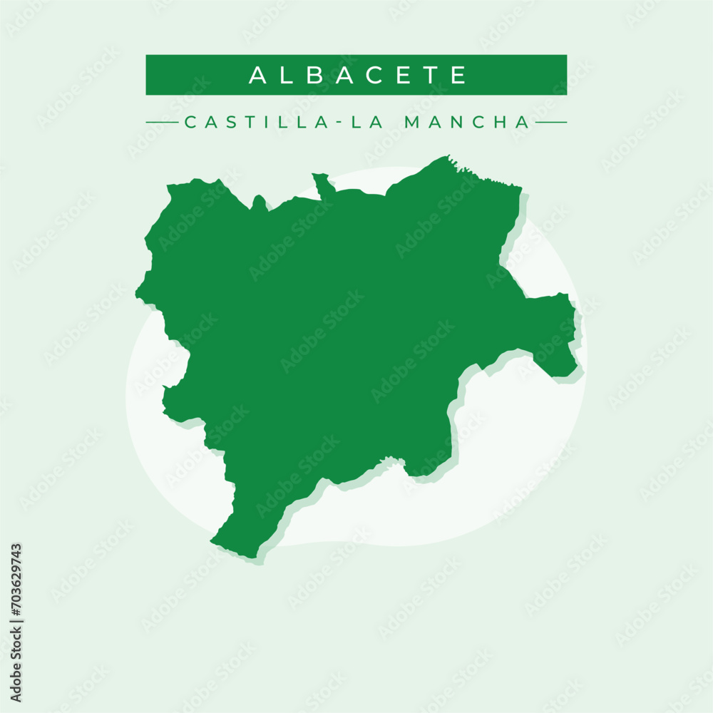 Vector illustration vector of Albacete map Spain