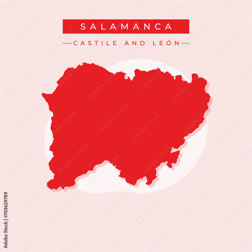 Obraz premium Vector illustration vector of Salamanca map Spain