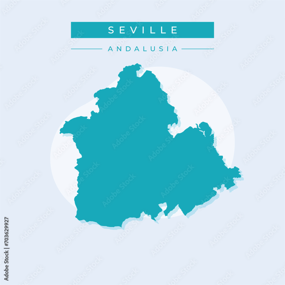 Vector illustration vector of Seville map Spain
