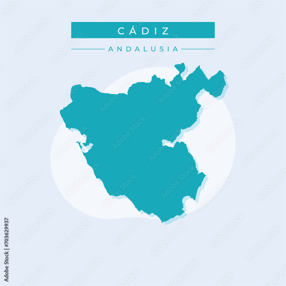 Vector illustration vector of Cadiz map Spain