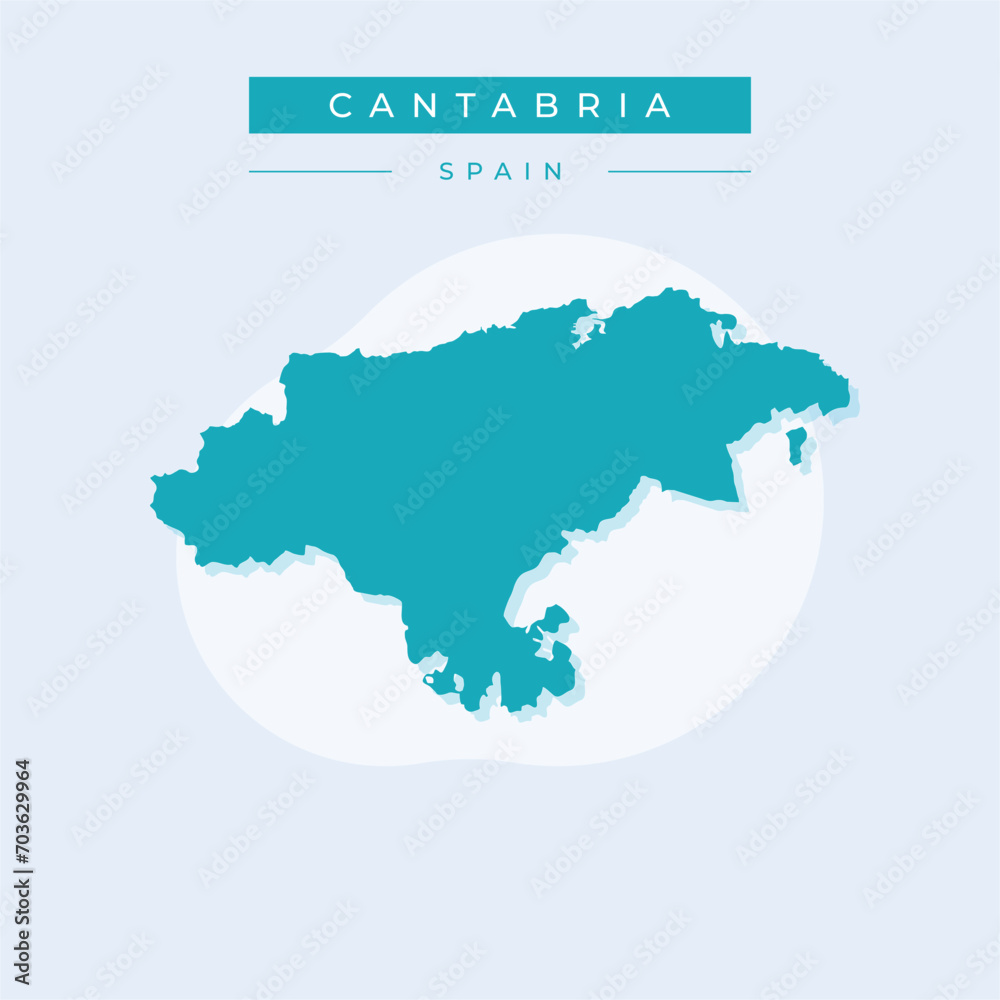 Vector illustration vector of Cantabria map Spain