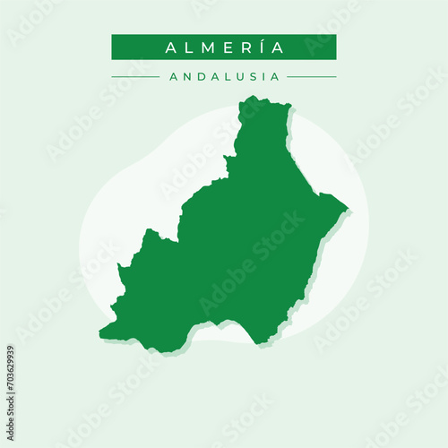 Vector illustration vector of Almeria map Spain