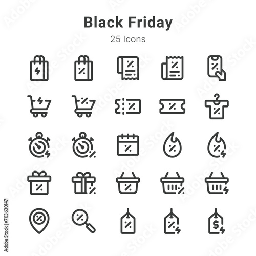 black friday icons