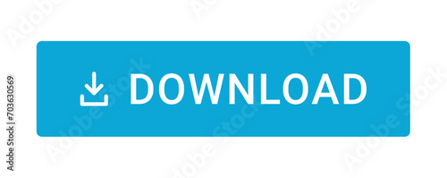 blue download button isolated on a white background vector illustration. blue download button png,