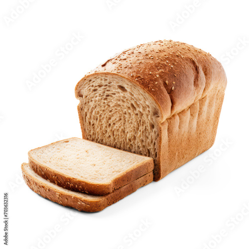loaf of bread isolate on transparency background png 