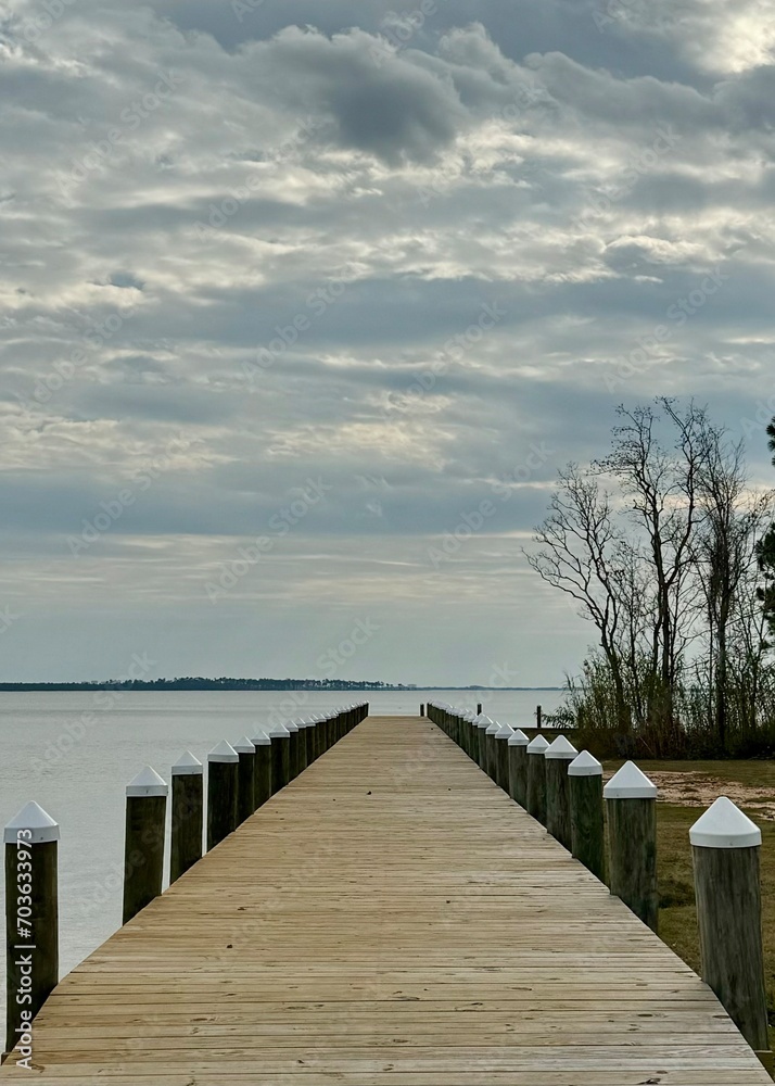 wooden bridge over the sea