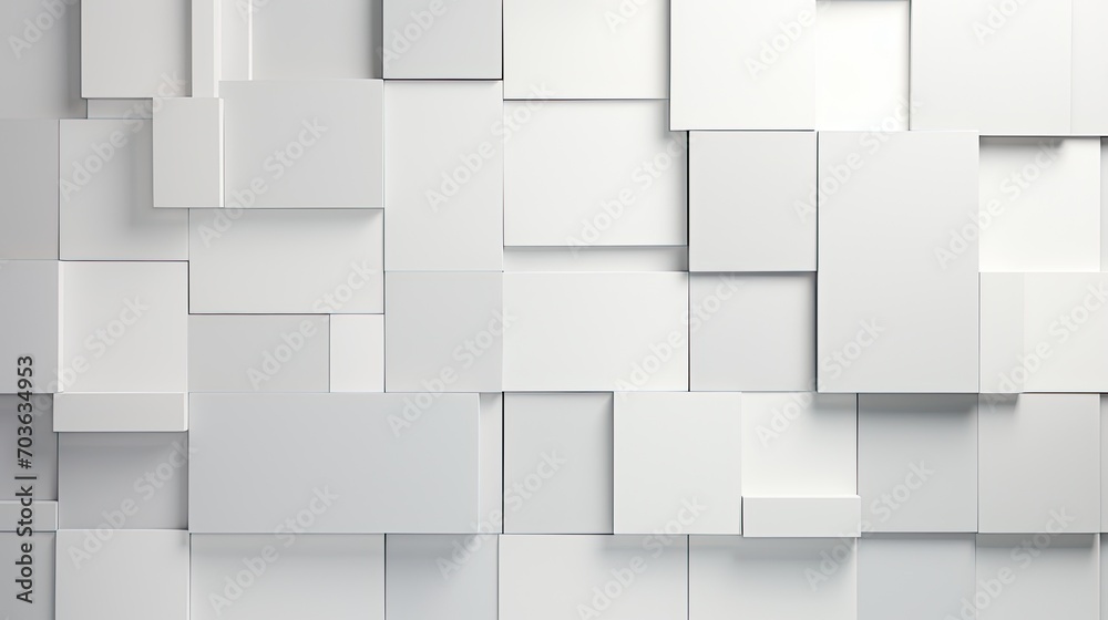 3d arrange light gray squares with soft shadows on a white background. 3d arrange light gray squares with soft shadows on a white background.