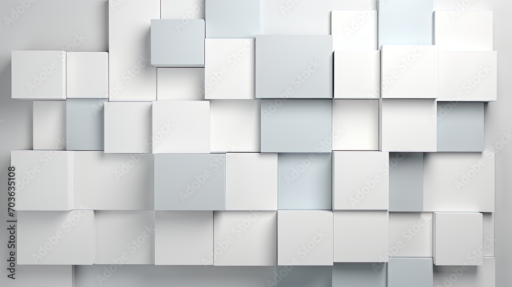 3d arrange light gray squares with soft shadows on a white background. 3d arrange light gray squares with soft shadows on a white background.