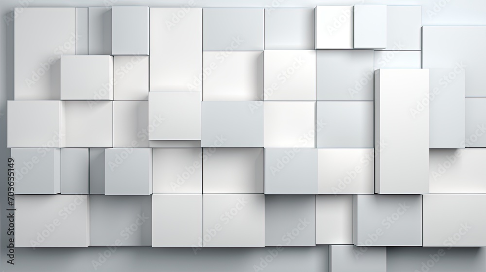 3d arrange light gray squares with soft shadows on a white background. 3d arrange light gray squares with soft shadows on a white background.