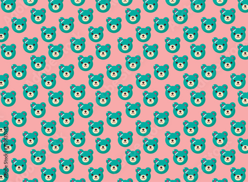 bear pattern, childish background texture, great for fabrics, backgrounds