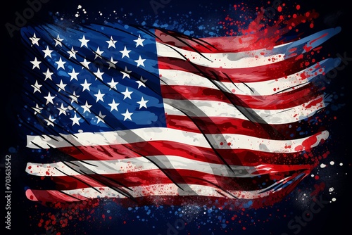 Illustration of the USA national flag