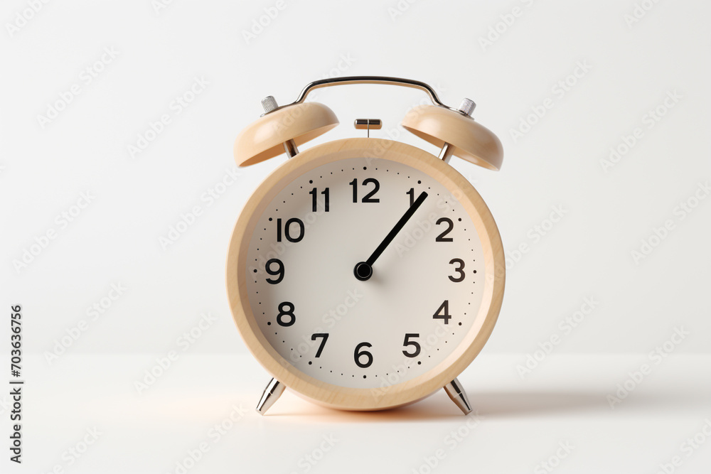 Minimalistic white alram clock
