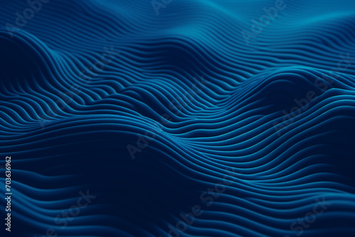 Abstract futuristic blue waving background