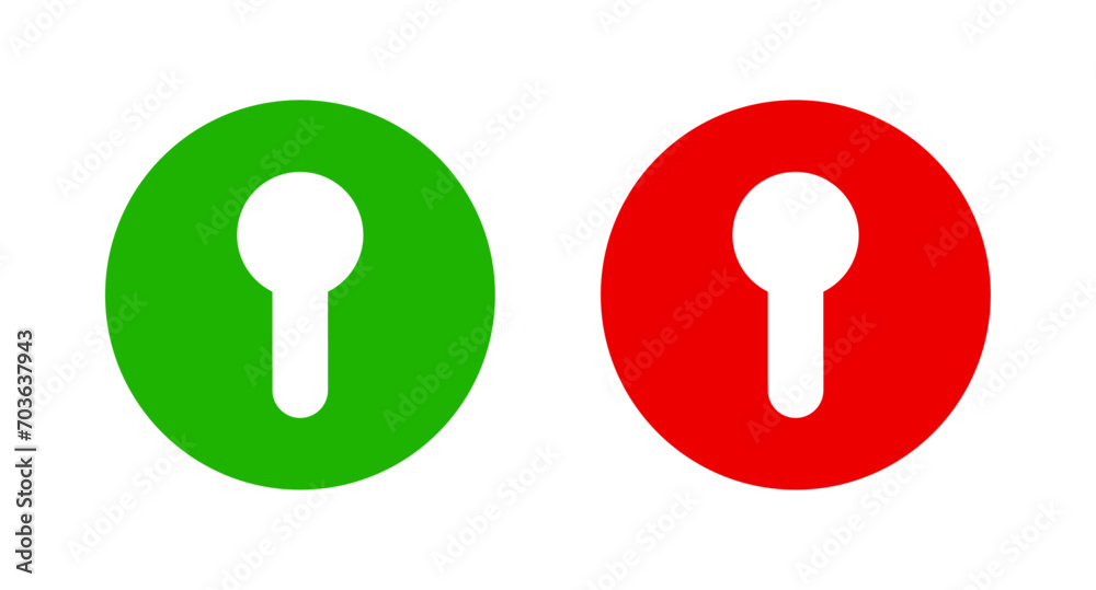 Keyhole icon locked and unlocked
