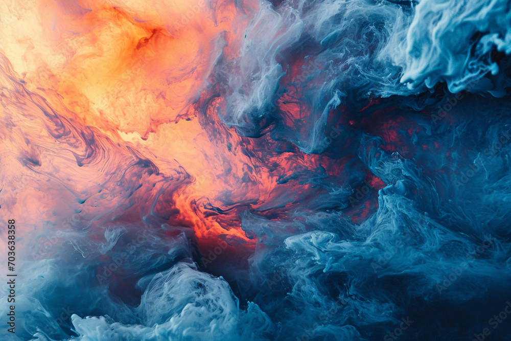 抽象的な雲。モダンな未来的なパターンの大理石の半透明色のテクスチャーGenerativeAI - obrazy, fototapety, plakaty 