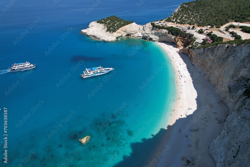 Greece, Porto Katsiki, beach, landscape, sea, vacation, rest, beauty