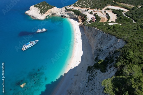Greece, Porto Katsiki, beach, landscape, sea, vacation, rest, beauty