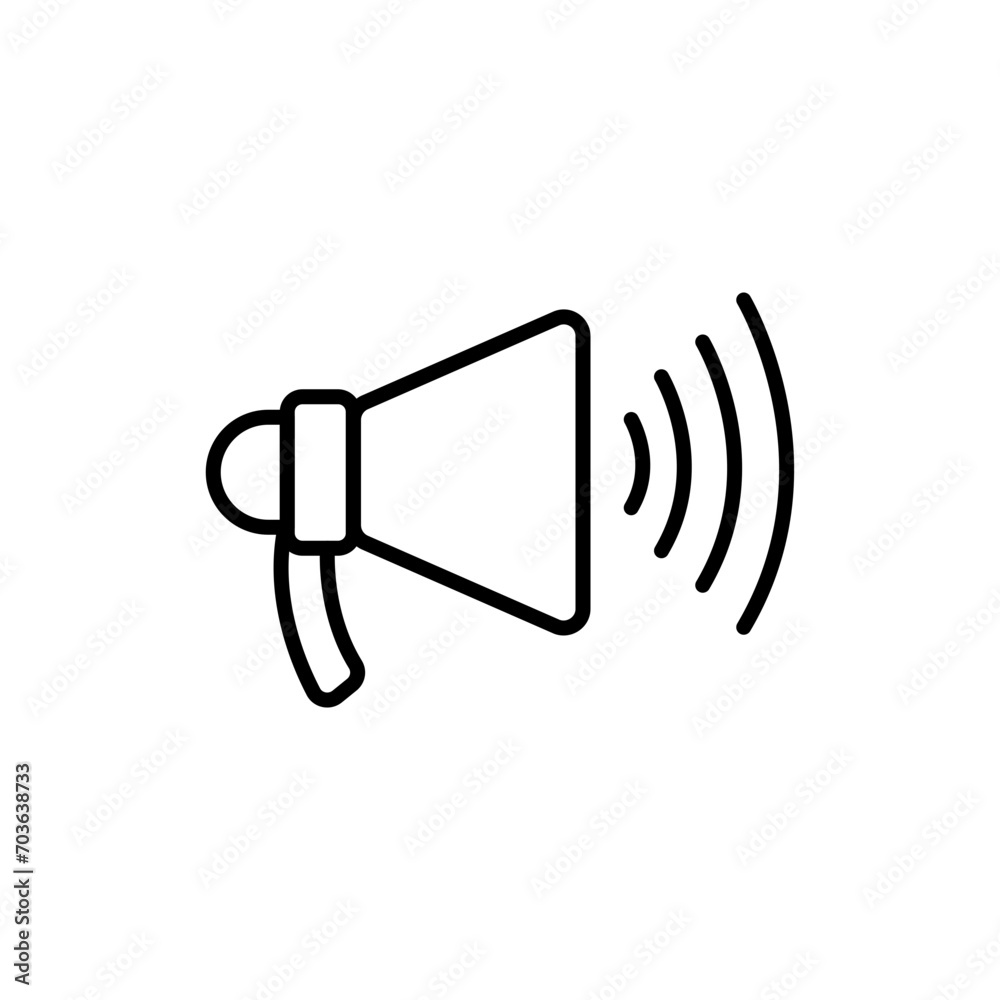 Loudspeaker outline icons, minimalist vector illustration ,simple transparent graphic element .Isolated on white background Loudspeaker outline icons, minimalist vector illustration ,simple transparent graphic element .Isolated on white background