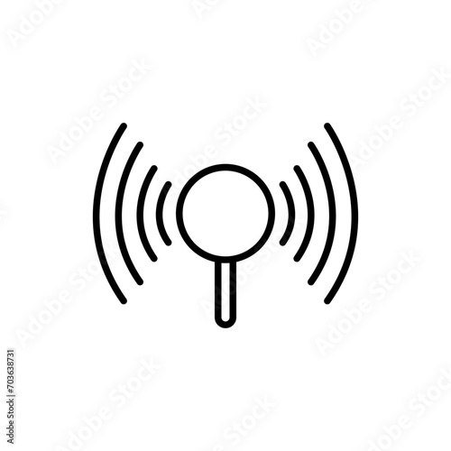 Wireless signal outline icons, minimalist vector illustration ,simple transparent graphic element .Isolated on white background