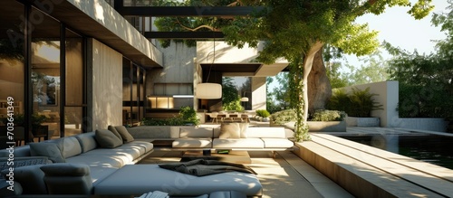 Contemporary home terrace for relaxation © 2rogan