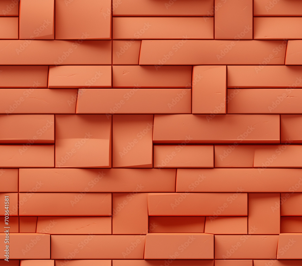 Obraz premium 3D Brick Wall Seamless Patterns