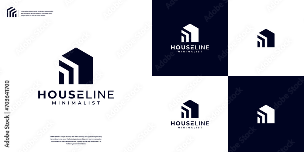 Modern Home Real estate logo design inspiration - obrazy, fototapety, plakaty 