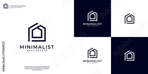 structure architect home real estate minimalist modern simple logo design inspiration