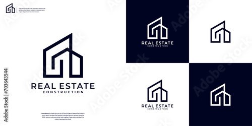 Home Building icon logo design inspiration