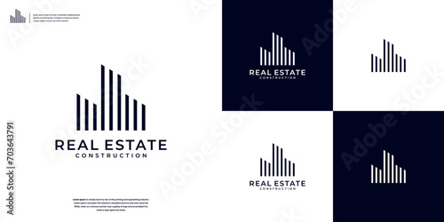 Building logo design inspiration. Symbol for construction, apartment, architecture, property, hotel and etc.