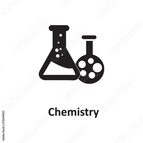 Chemistry icon vector illustration. Filled flat Chemistry icon education icons Symbol, logo vector graphics on white background..eps
