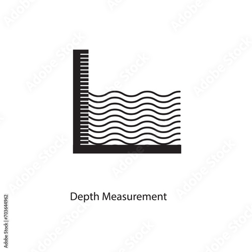 Depth Measurement icon. depth measurement icon. For web design, apps, trendy style on white background..eps