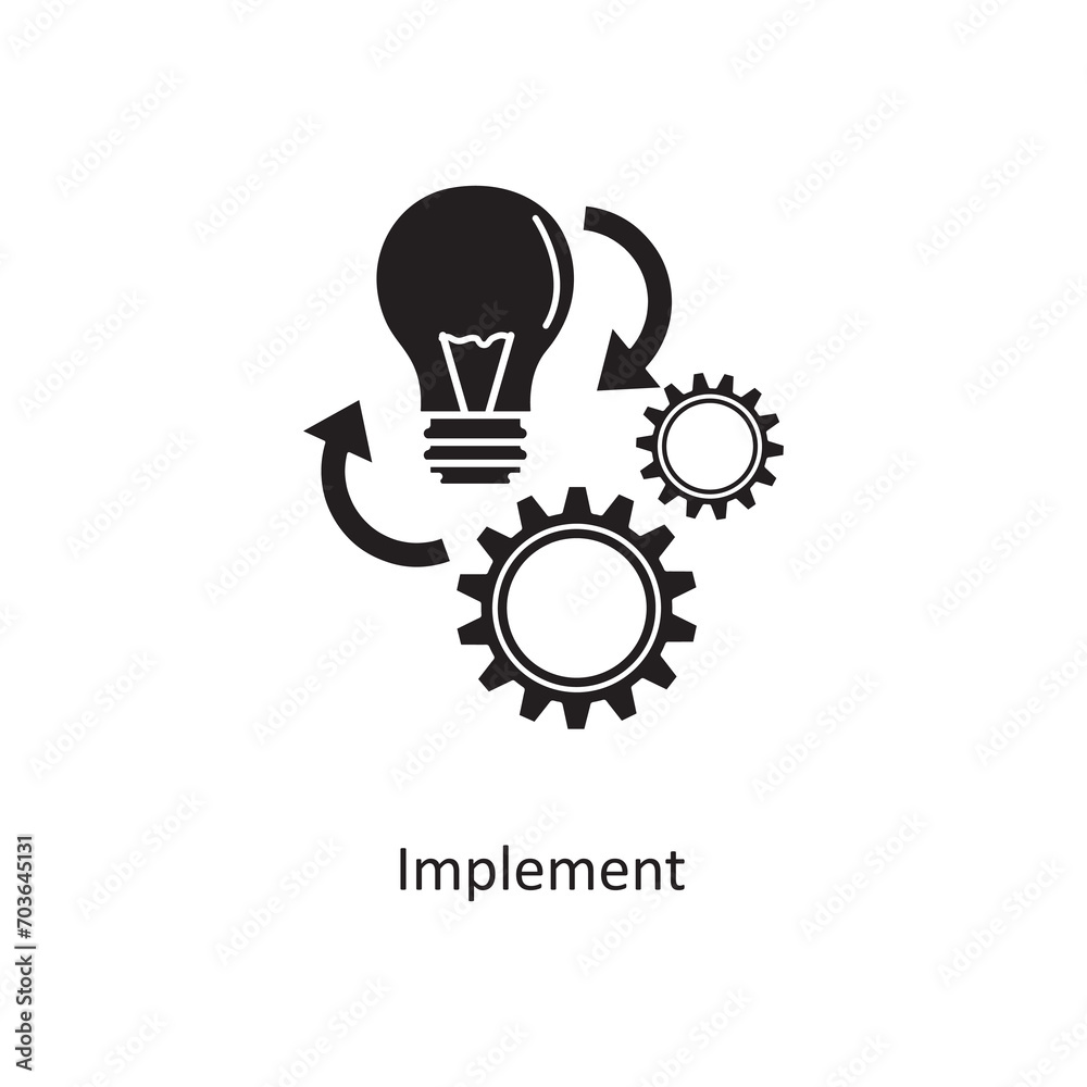 Implement icon. Simple element flat icon, Implement icon for site and app devlopment vector illustration..eps Implement icon. Simple element flat icon, Implement icon for site and app devlopment vector illustration..eps